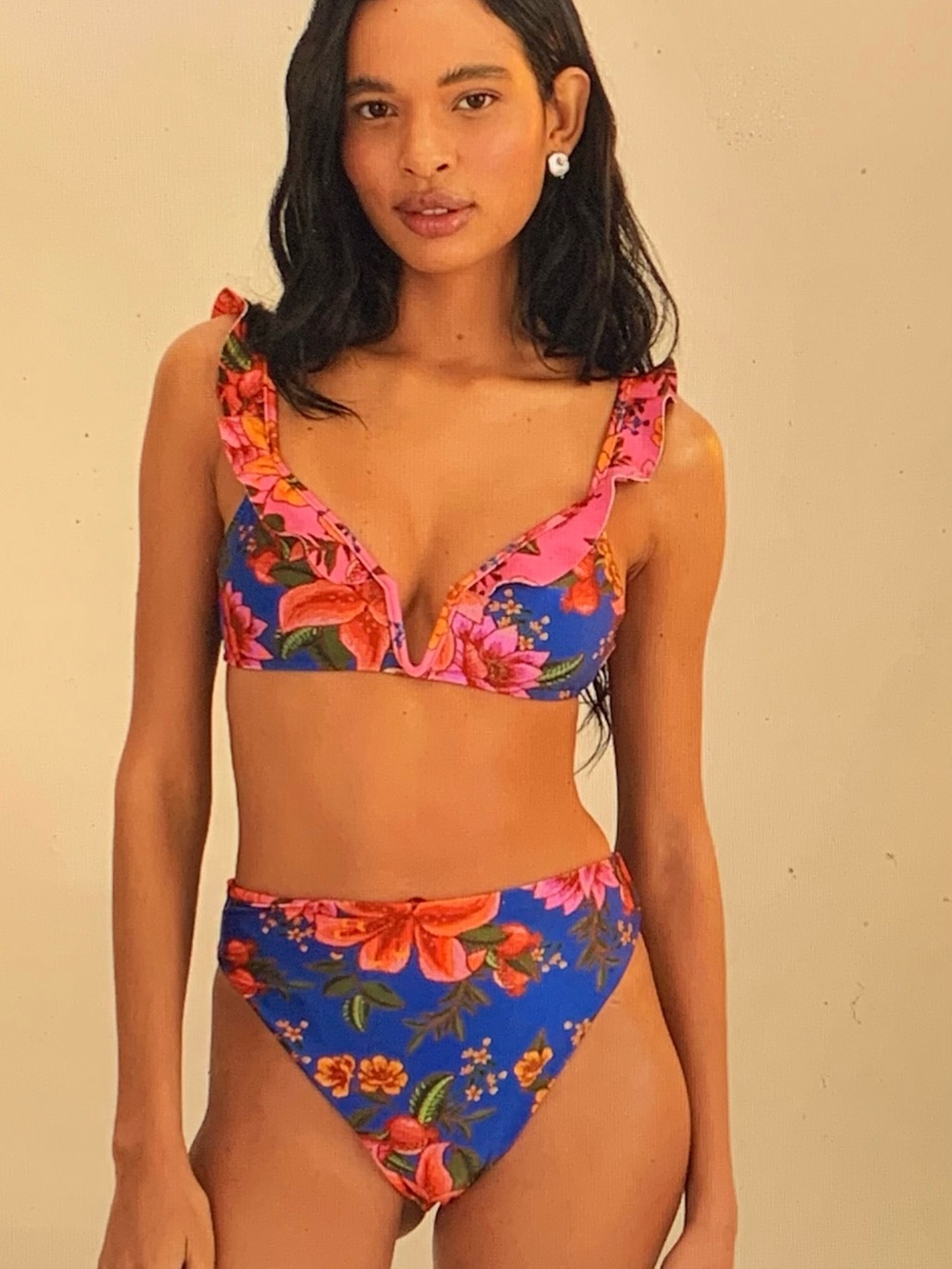 FARM Rio bikini top Only small multicolor summer fruit #329310 underwire